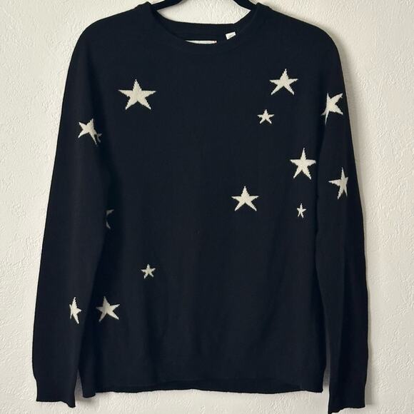 chinti and parker Cashmere Star Sweater in Black size XS White Stars Slouchy - Picture 10 of 11